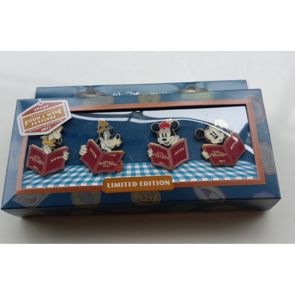 Disney Parks Epcot Food and Wine Festival 2011 Trading Pin Set LE 400 NEW HTF!!!